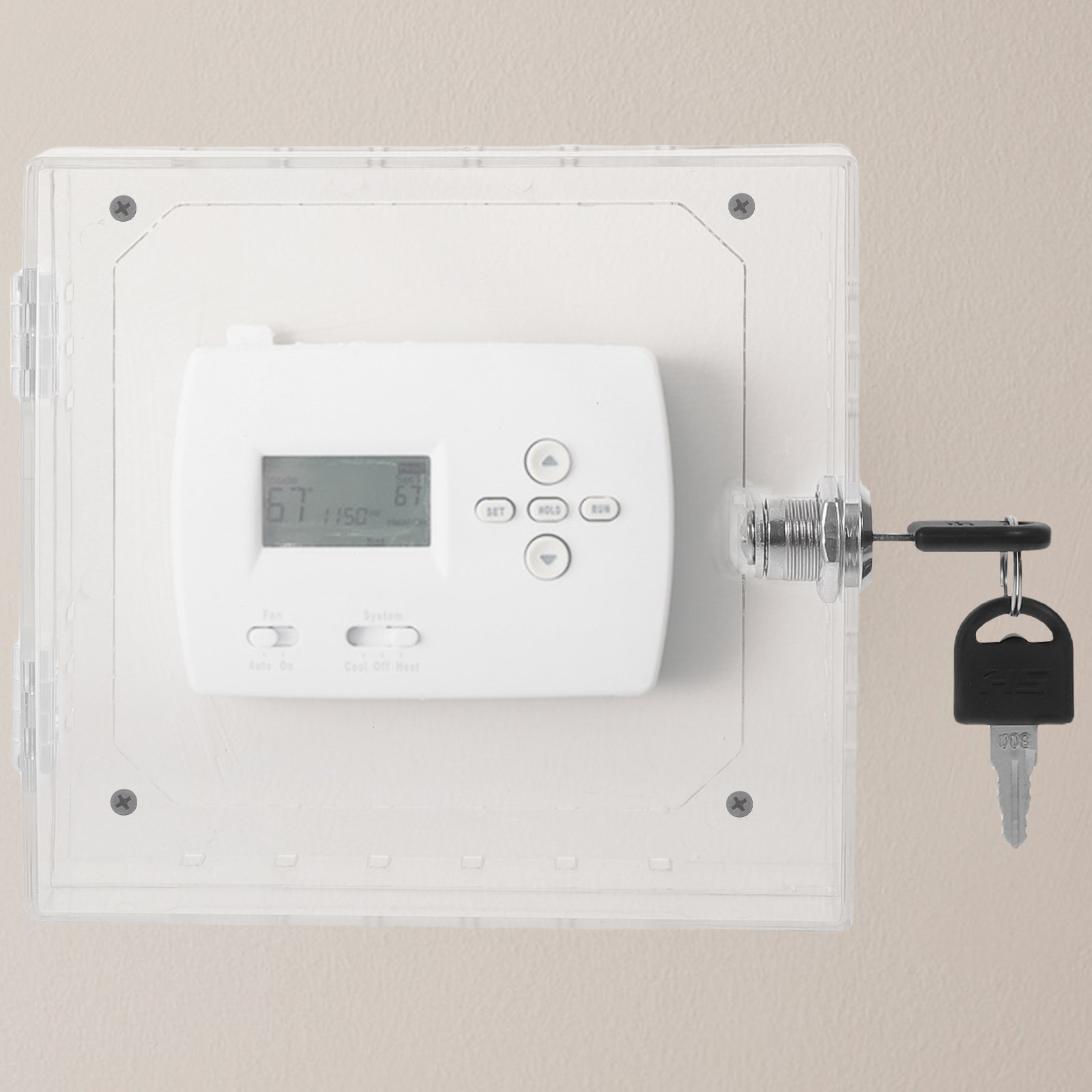 Lockbox Key Secure - Caja de seguridad acrílica transparente para