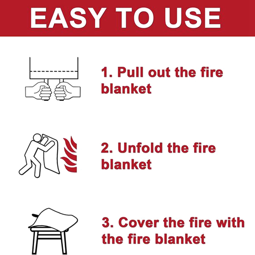 Fire Blanket Kitchen - A40Z-Manta contra incendios de emergencia, manta