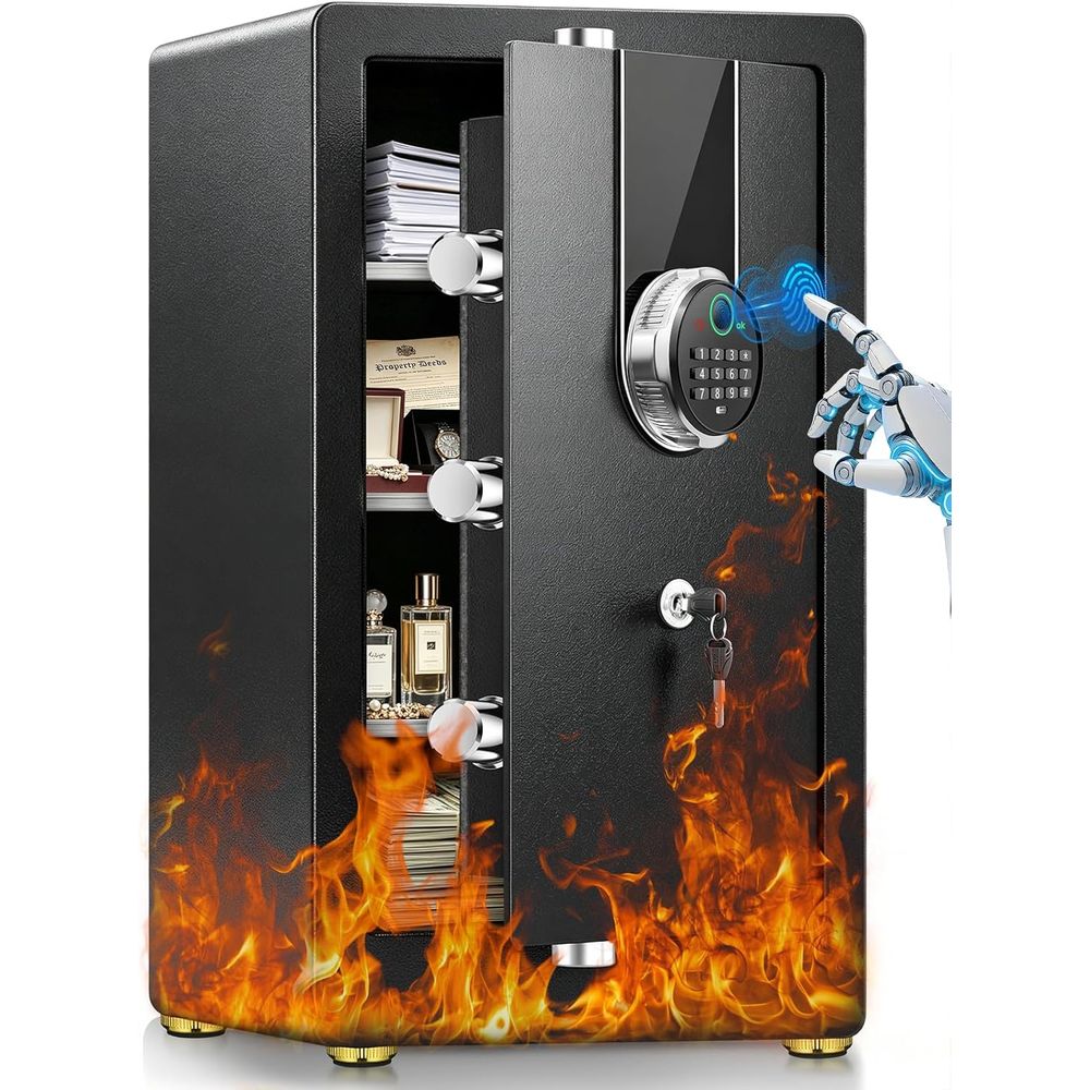 Caja Fuerte Biométrica Grande  - Fire Safe Document reseña y precio