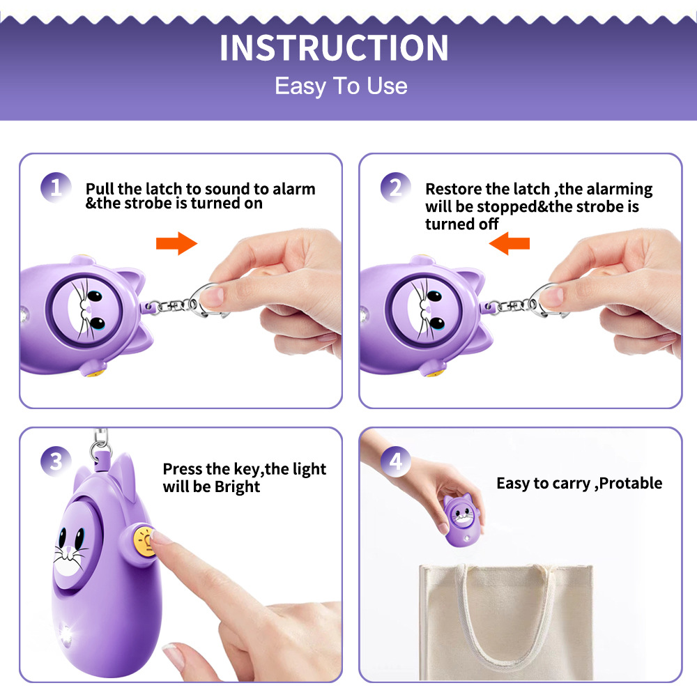 H8 2024 Nueva alarma personal  - Personal Alarm Keychain reseña y precio