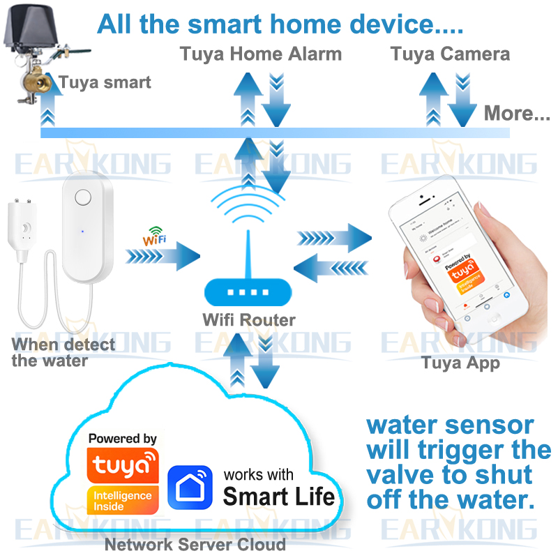Tuya-Sensor inteligente de fug - Water Alarm Sensor reseña y precio
